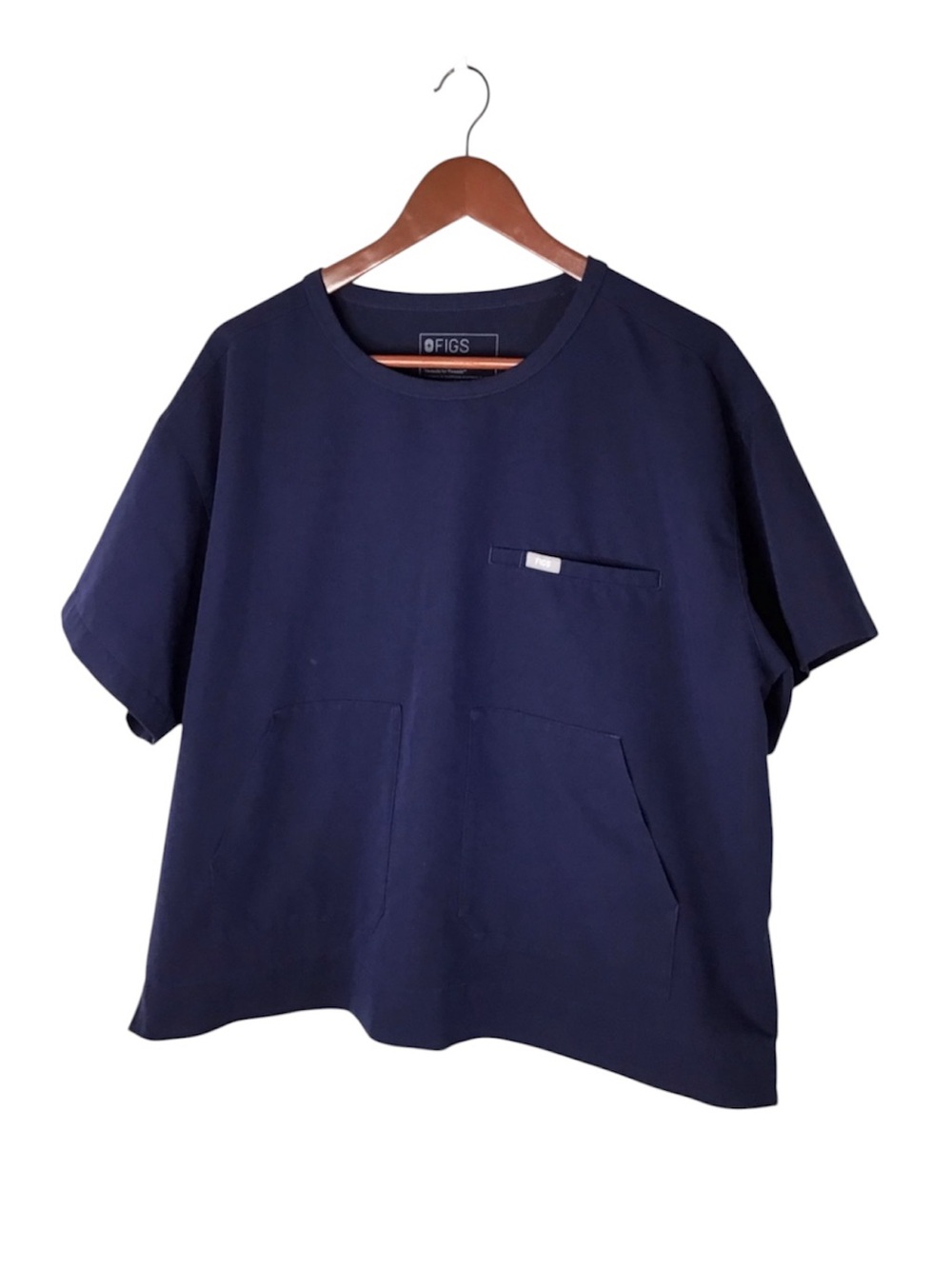 Figs Canela Crewneck Scrub Top in Navy Size XXL.